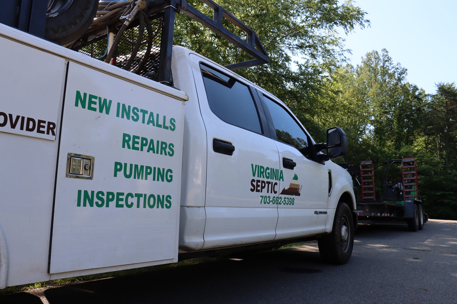 Virginia Septic truck new installs repairs pumping inspections